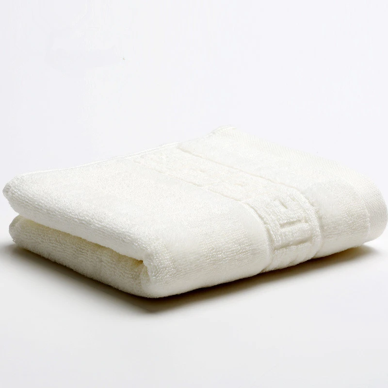 34x74 см, хлопок, полотенце, высокое качество, одноцветное, мягкое, абсорбирующее, высший сорт, мочалка, семейное, для ванной, полотенце для рук - Цвет: White