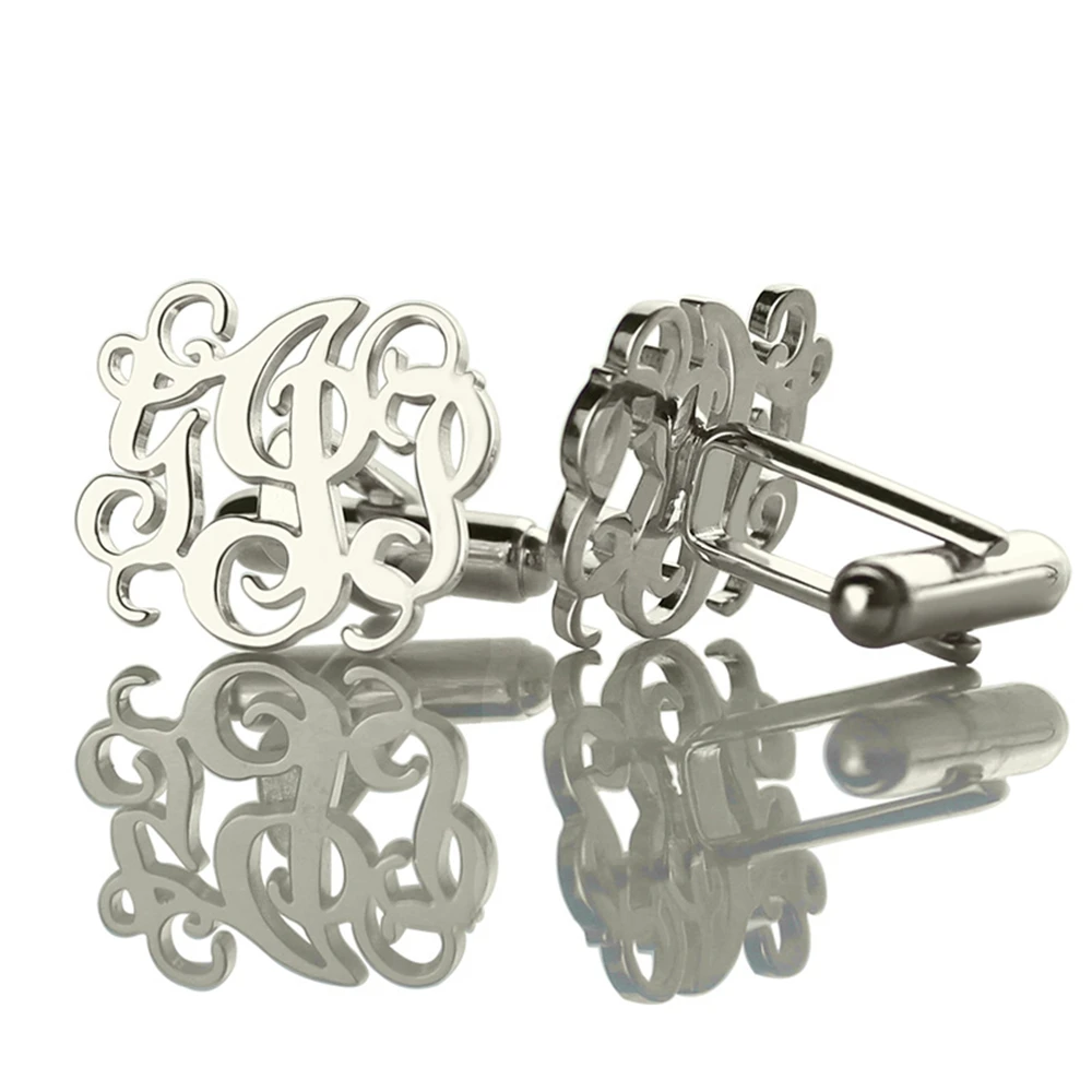 

Sweey Wholesale Personalized Men's Cufflink Engraved Cufflinks with Monogram Cool Circle Initial Cufflinks for Ebay/Amazon/Etsy