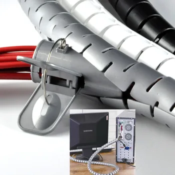 

Dia 22mm Flexible Spiral Tube Cable Organizer Wire Wrap Cord Protector Wire Storage Pipe Cable Winder