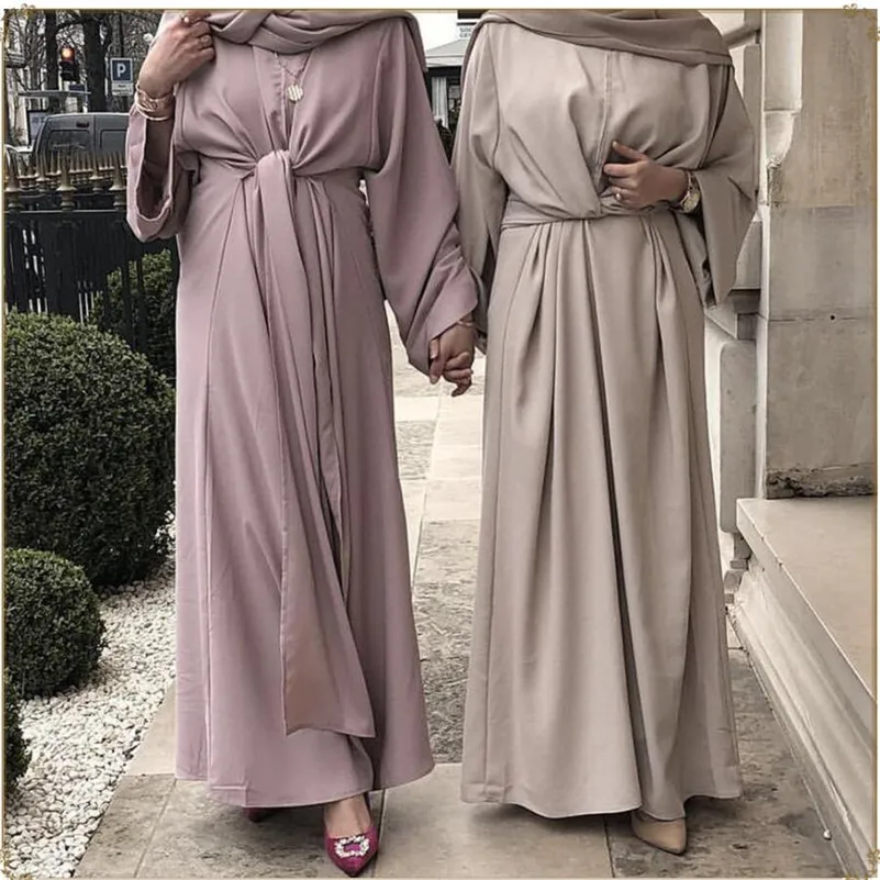 Женское Бандажное платье Abaya мусульманское Дубай Турция кафтан Рамадан халат Caftan