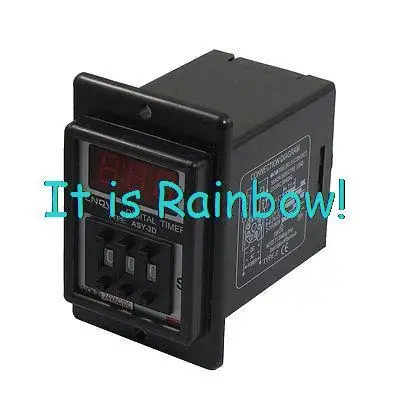 

Free Shipping ASY-3D AC/DC 24V 99.9 Second Digital Timer Programmable Time Delay Relay Black