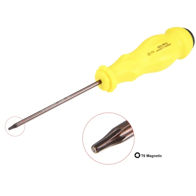 Uxcell Hot Sale 1 Pcs Magnetic T6 Torx Screwdriver with 3 Inch S2 Steel Shaft
