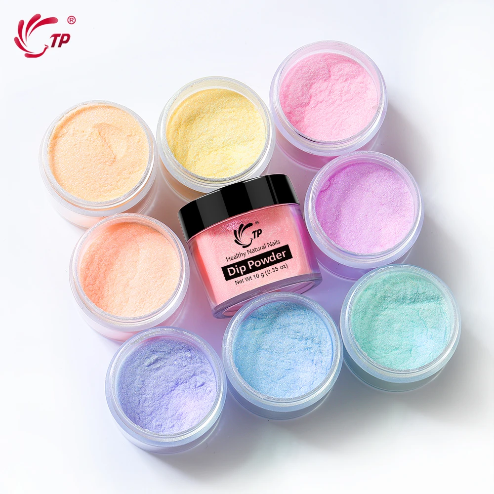 

TP Pearlescent Dip Powder Nail Glitter Without Lamp Cure Dipping Powder System Gradient Shining Chrome Pigment Shining for Nail
