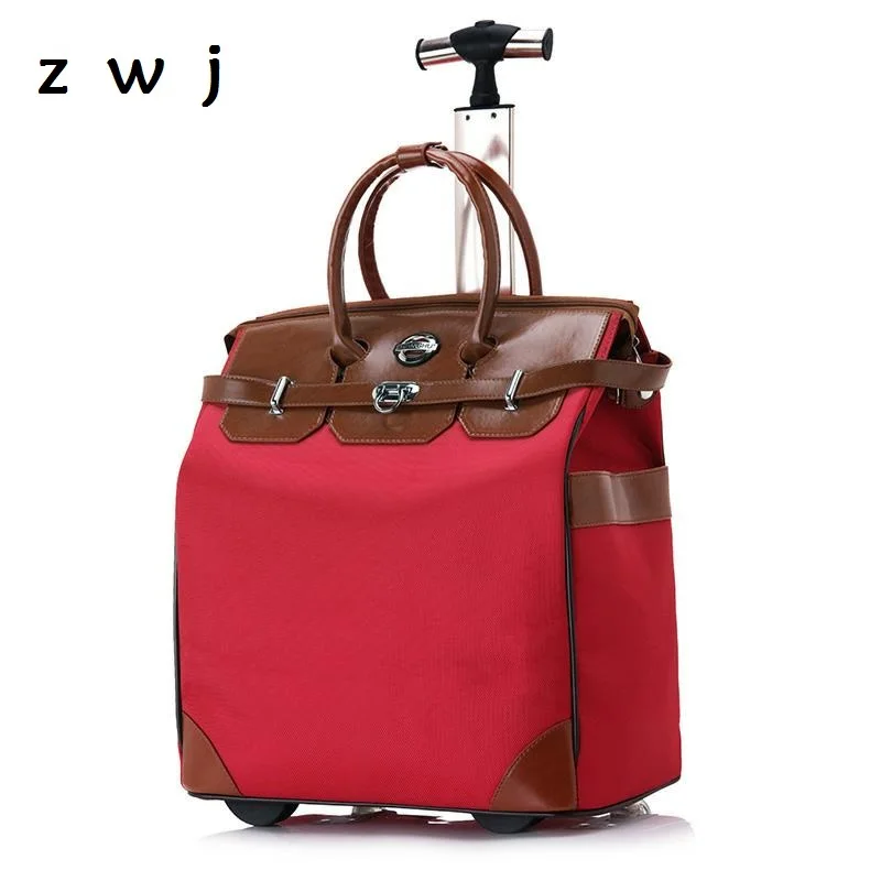 New Rolling Luggage Bag Rolling Suitcase Trolley Luggage Women Travel