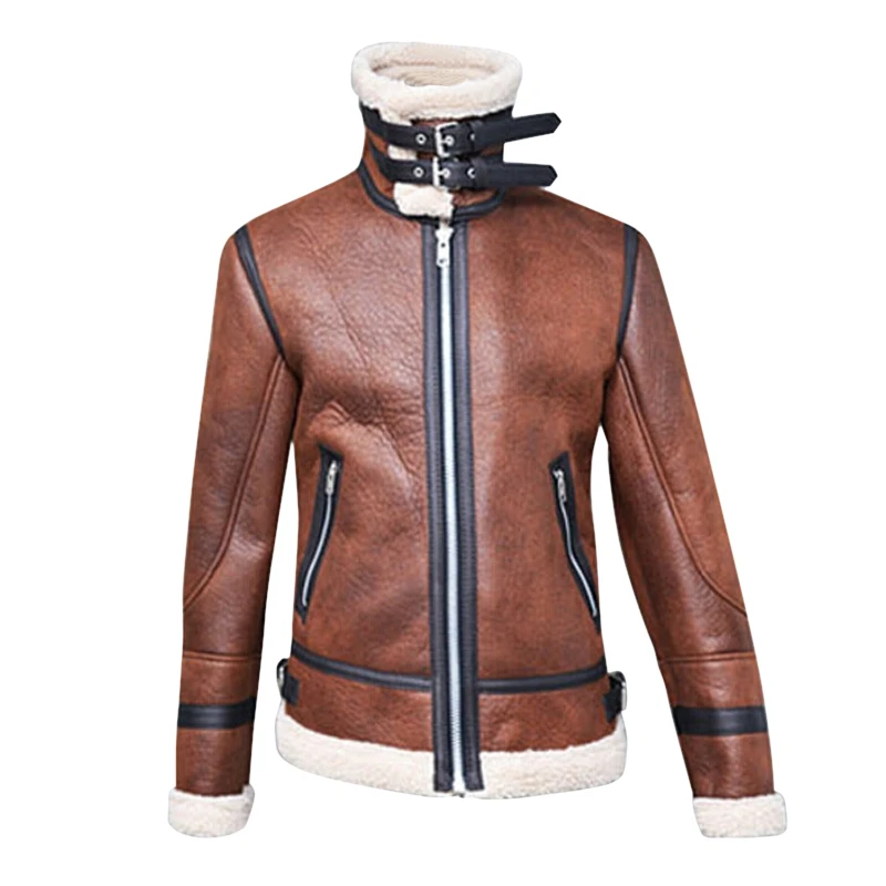 NIBESSER, зимнее мужское кожаное пальто с мехом, куртка, тонкая искусственная кожа, мотоциклетная куртка из искусственной кожи, куртка с длинным рукавом, зимняя верхняя одежда, пальто