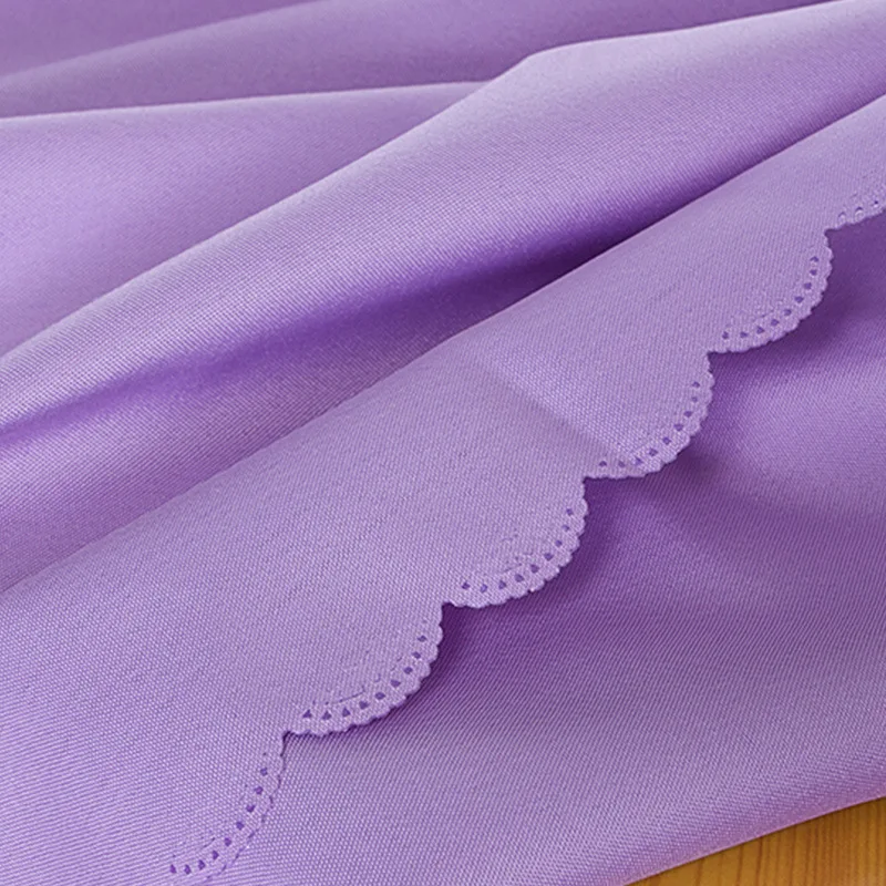  Solid Color Polyester Fabric Tablecloth Wedding Birthday Party Round/Rectangle Table Cover Desk Clo