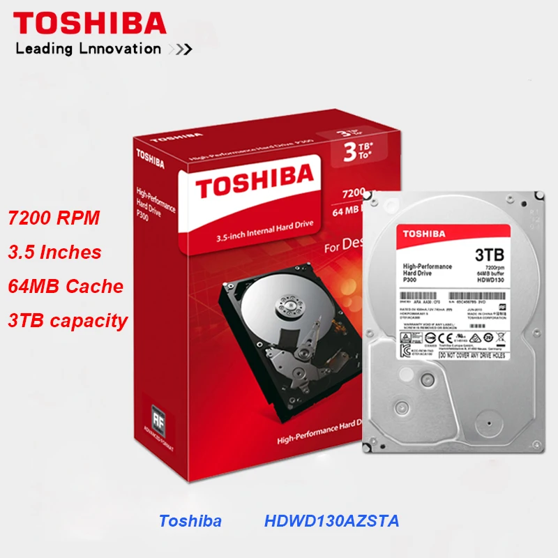 Original Toshiba HDWD130AZSTA 3TB 35