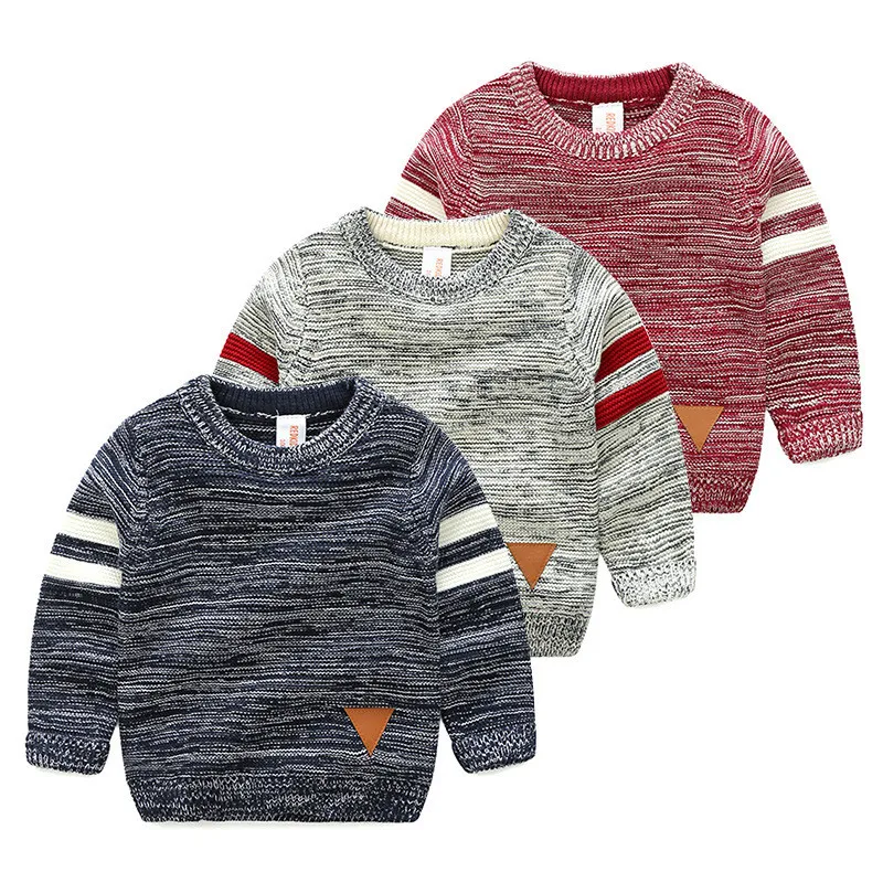 

Brands Baby Boys Sweaters Spring 2019 New Boy Long Sleeve Pullovers Knitted Clothes Kids Autumn Stripes Sweater For Boys