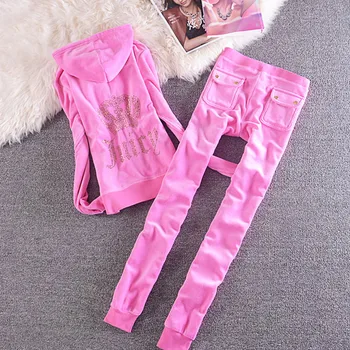 

Popular Design Two Piece Set Sweatsuit Long Sleeve Tops and Pants Velvet Women Hoodies Tracksuit S-XL