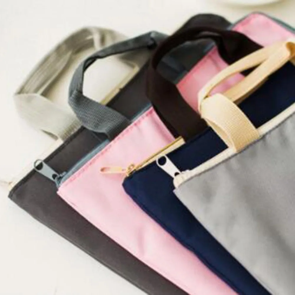 

Canvas Documents Bag A4 File Folder With Dual Buckles Filing Bag Waterproof Paper Organizer Office School Stationery Supplies