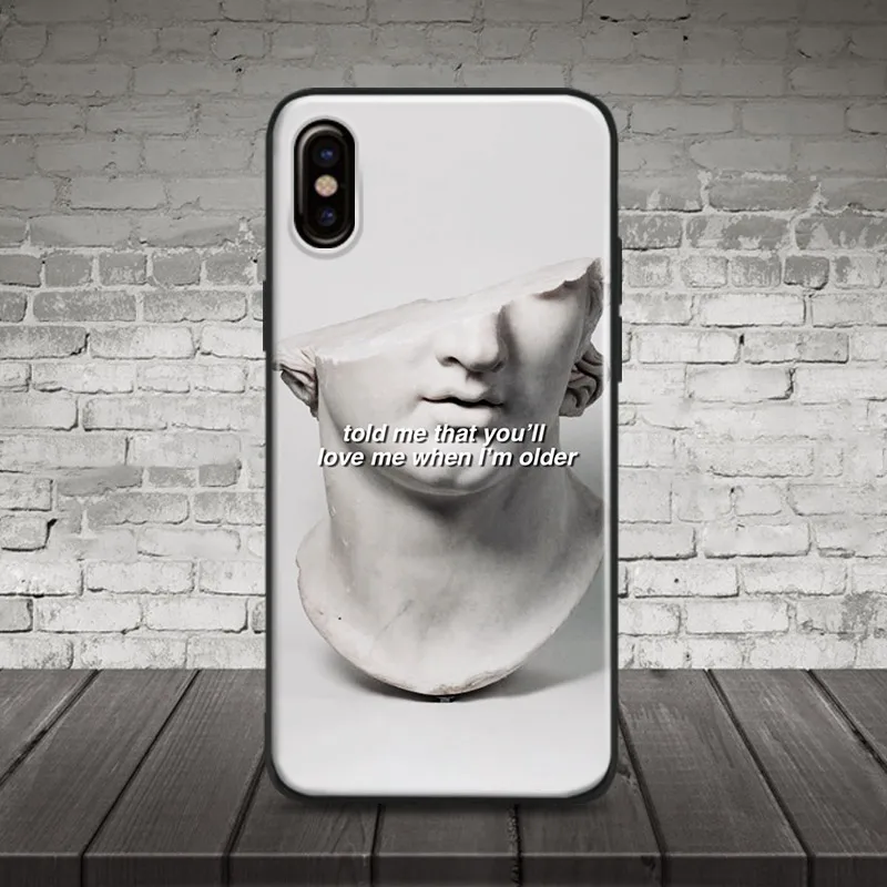 

Plaster statue Sculpture Aesthetics Soft Silicone Phone Case Cover For Apple iPhone 5 Se 5s 6 6s 6Plus 6sPlus 7 8 7Plus 8Plus X