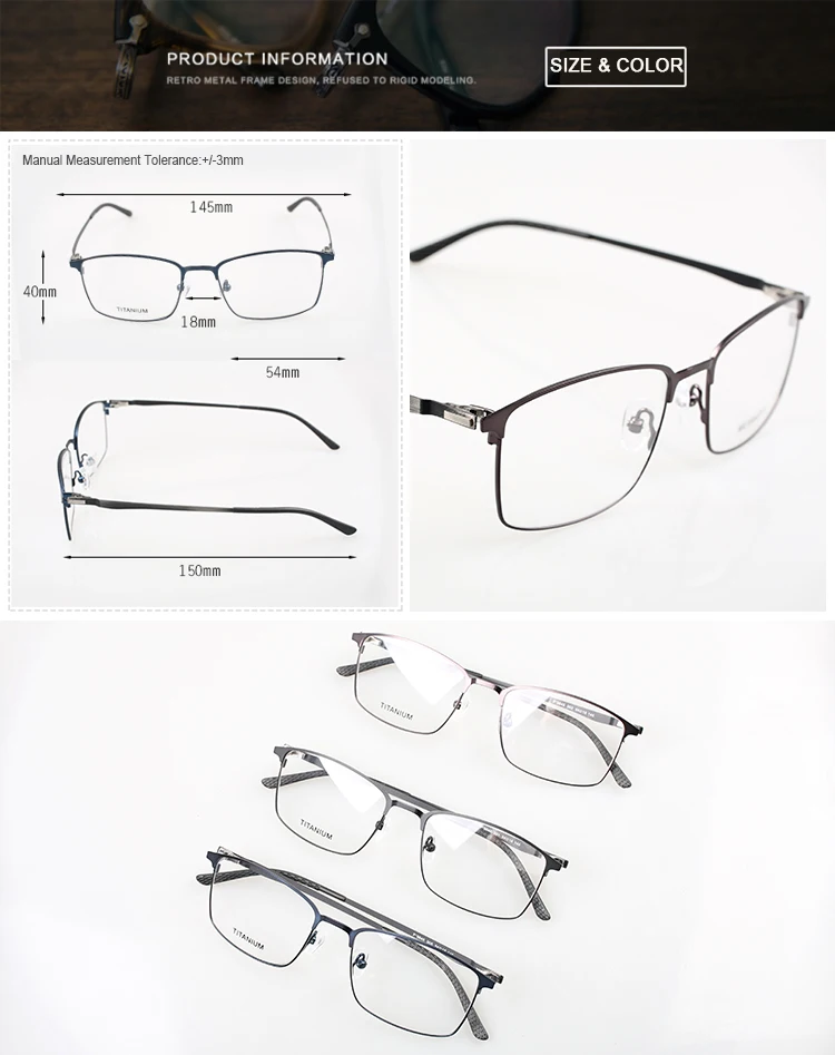 Большие квадратные титановые очки, оправа, широкие очки для чтения, оправа для мужчин, Ретро стиль, оптические очки, подходят для близорукости, прозрачные очки для глаз