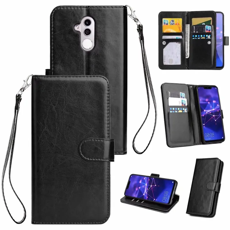 Luxury Leather Case For Huawei Mate 20 Lite Flip Card Wallet Cover Magnet Business Phone Coque | Мобильные телефоны и