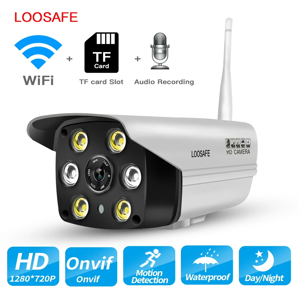 LOOSAFE HD Home Security IP Camera Wi Fi Indoor Outdoor Waterproof with