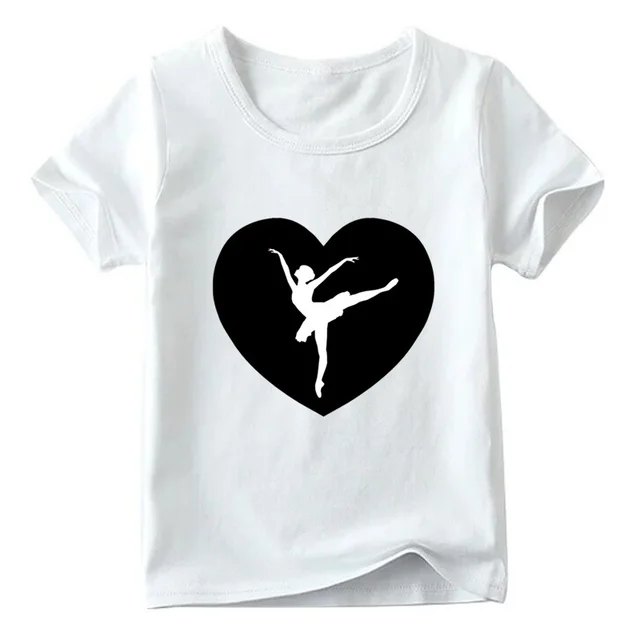 Children I Love Ballet Dancing Girl Design Funny T shirt Kids Summer