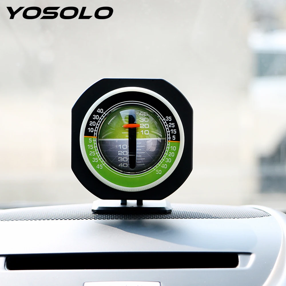 

YOSOLO Car Ornament High-precision Built-in LED Car Vehicle Declinometer Gradient Inclinometer Angle Auto Slope Meter Level