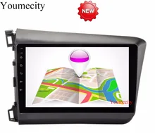 Youmecity Новинка! 4 г Android 7.1 2 DIN 9′ Восьмиядерный автомобильный DVD-Video GPS для Honda Civic 2012-2013 Экран 1024*600 RDS + WiFi + Радио