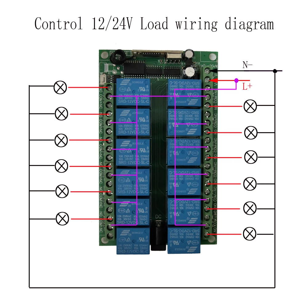 DC 12V 24V 10A реле 12CH 12 CH беспроводной пульт дистанционного управления передатчик