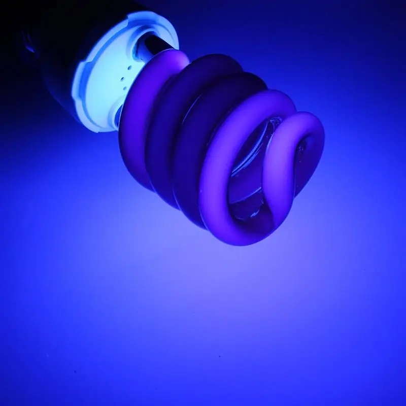 Ультрафиолетовая лампа накаливания E27 15/20/30 Вт спиральные энергосберегающие УФ ультрафиолетовые люминесцентные черный светильник CFL светильник лампы фиолетовые светильники 220V 300-400nm