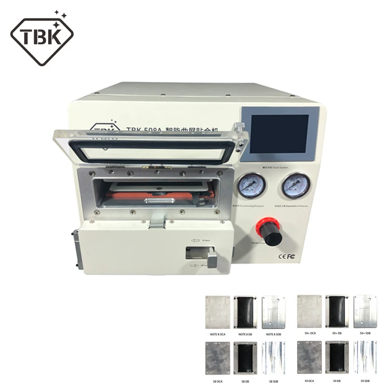 

2019 TBK-508A Curved LCD Screen Vacuum Laminating Machine for Sumsung iPhone iPad S9 S9+ Edge LCD OCA Repair bubble remover