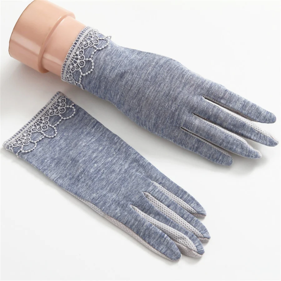 

Women Summer Sun Protection Gloves 2019 Spring Autumn Thin Section Elastic Anti-UV Driving Anti-Skid Touch Screen 3-TBFS12
