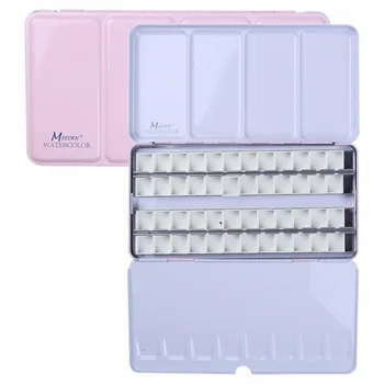 

MEEDEN Empty Watercolor Paints Tins Box with 6/12/24 Pcs Full Pans and 12/24/48 Half Pans For Art Painting Palette Supplies