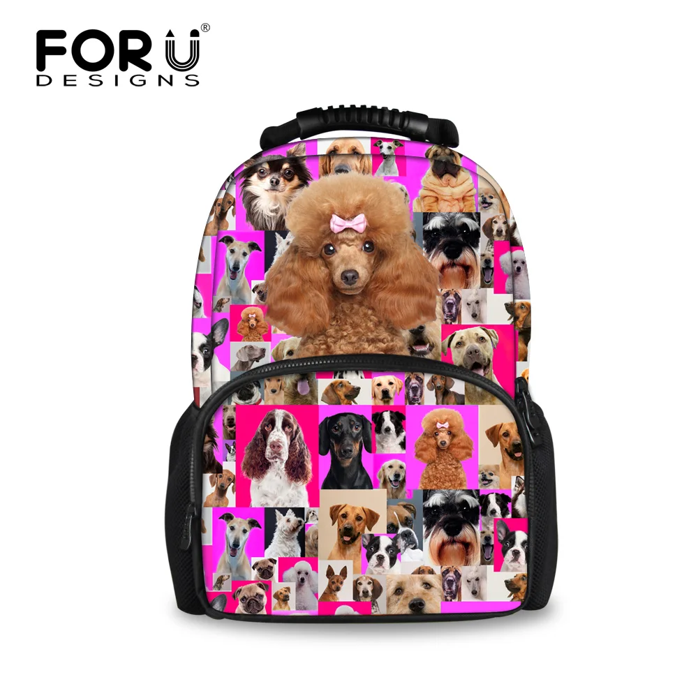

Cute Poodle Puppy Dog School Bags for Teenager Girls Big Size Children Girls Animal Schoolbag Women Travel Backbag Mochila Kids