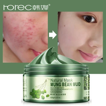 

ROREC Mask Cleansing Mung Bean Mud Peeling Acne Blackhead Treatment Black Dots Remover Clay Mask Contractive Pore Whitening