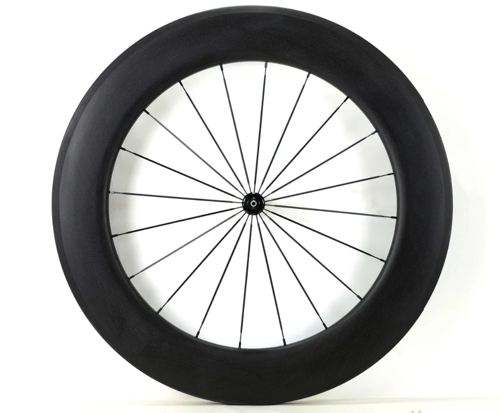 Sale 700C 88mm depth carbon wheels 25mm width clincher/Tubular Road  bike full carbon fiber wheelset  3K matte finish U-shape rim 3