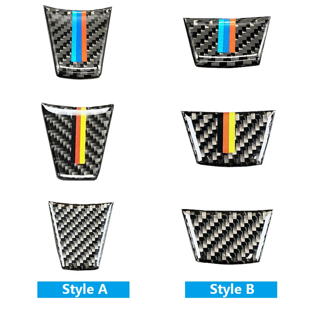 Carbon Fiber Car Interior Steering Wheel Decoration Cover Car Sticker High-quality Auto Accessories For BMW E90 E92 E93 3 Series
