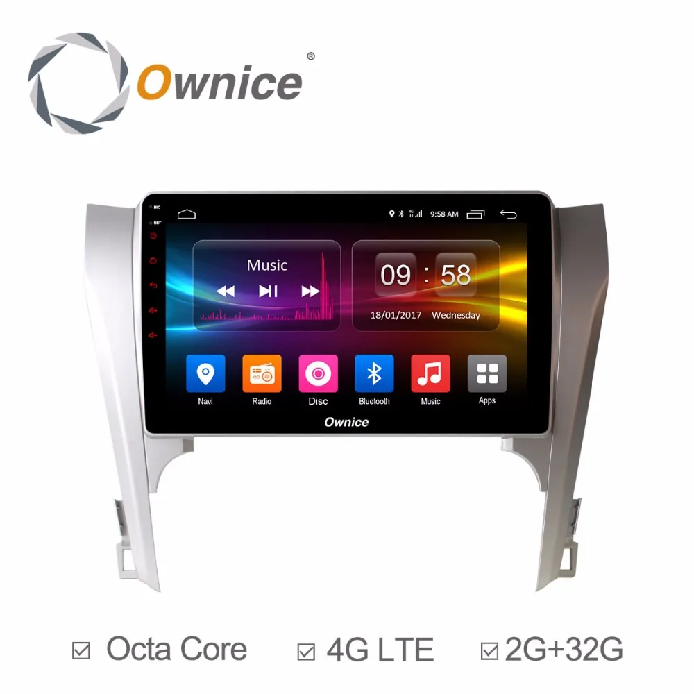 Perfect Ownice c500+ 8Core Android 6.0 Car DVD Player GPS map WIFI BT RDS Radio 2GB RAM 4G SIM LTE DVR camera TPMS For Toyota Camry 2012 0