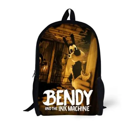 Стиль Bendy и чернильная машинка рюкзак для детей школьные сумки мультфильм игра печать книга рюкзак ежедневный школьный рюкзак - Цвет: photo color
