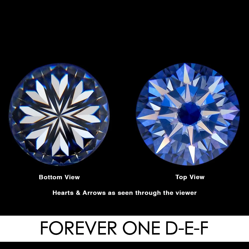 

6.0mm 0.8 CARAT 58 Facets HEART AND ARROWS Moissanites Loose Gemstone D-E-F Color Charles & Colvard USA Created Moissanites REAL