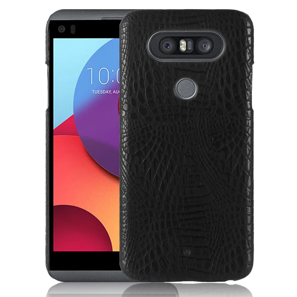 Роскошный кожаный чехол из крокодиловой кожи для LG Q8 с узором противоударный