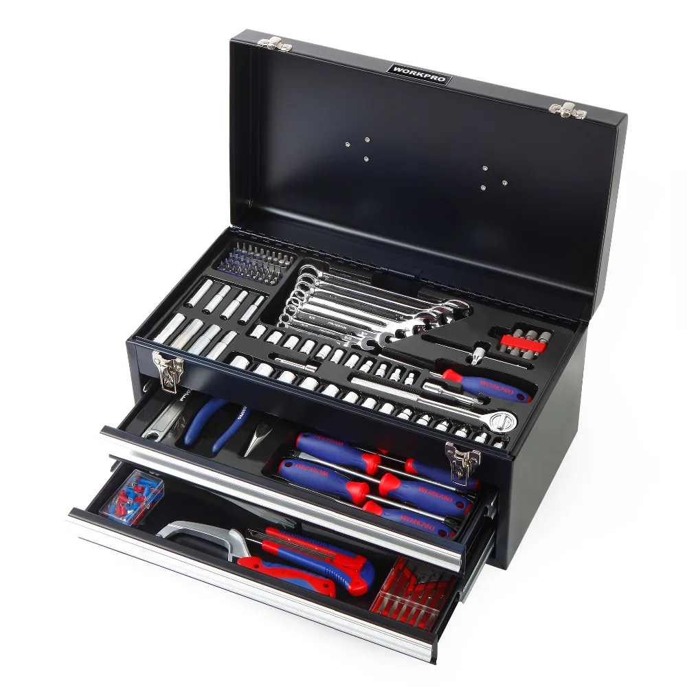 WORKPRO 229PC Metal Tool Box Set Home Tools Set Household Tools Screwdrivers Sockets Wrenches WORKPRO 229PC Metal Tool Box Set Home Tools Set Household Tools Screwdrivers Sockets Wrenches