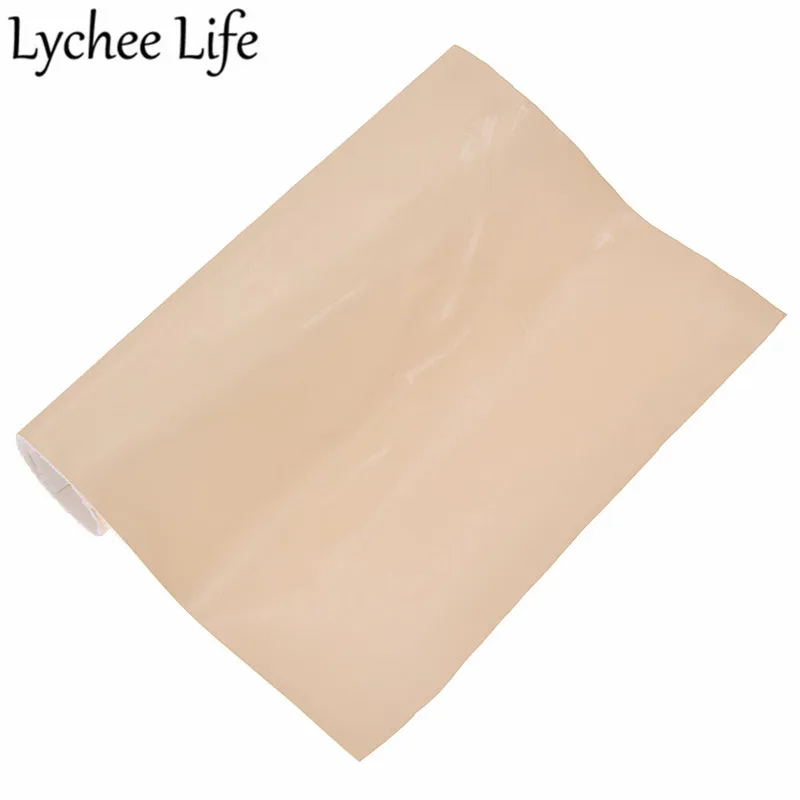 Lychee Life лакированная кожа гладкая ткань A4 PU 29X21 см кожаная ткань DIY Современная домашняя одежда текстиль швейная ткань аксессуары - Цвет: 5