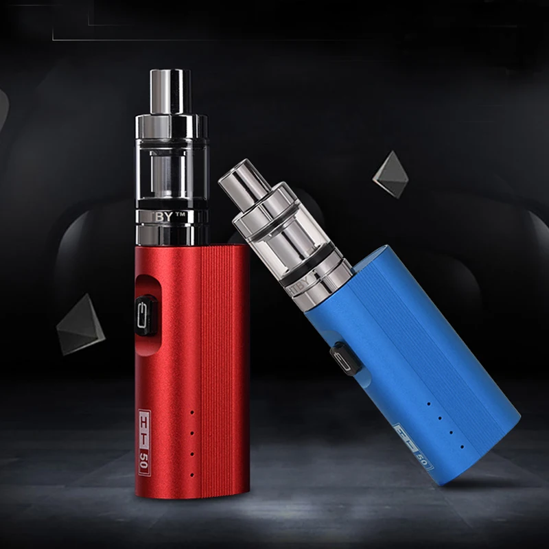 

20PCS Original HT 50 electronic cigarette kit 2200mah 50w mod box vape pen vaporizer 510 thread 2.0ML tank e cigarette kit