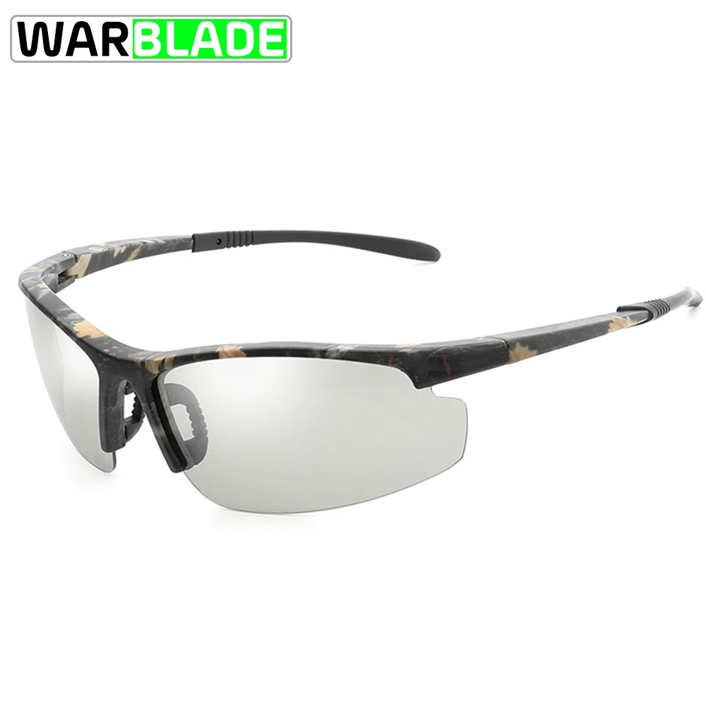 WarBLade фотохромные Солнцезащитные очки Мужские поляризационные хамелеоны солнцезащитные очки для велоспорта, езды на велосипеде Квадратные аксессуары для вождения lentes ciclismo - Цвет: B1041