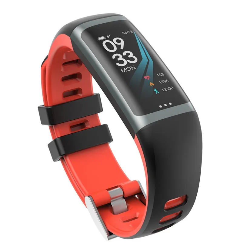 Red CARPRIE Smart Band G26 Android IOS сердечного ритма Фитнес Браслет фитнес контроль сна трекер Цвет Экран Мульти Спорт Режим группа - Цвет: Red