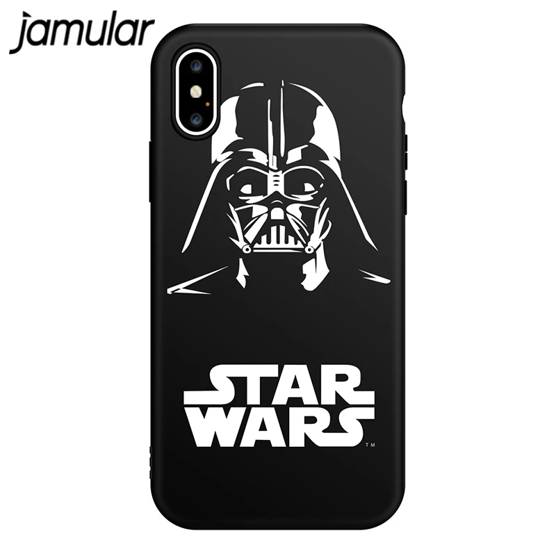 

JAMULAR Cool Star Wars Phone Case For iPhone 7 XS MAX XR 5 8 6 6s Plus Soft Silicone Back Cover For iPhone X Matte Shell Coque
