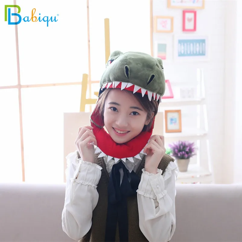 Babiqu Hot Sale Creative Dinosaur Shark Headgear Cute Staffed Caps Simulation Animal Plush Dolls Soft Toys Kids Christmast Gift Babiqu Hot Sale Creative Dinosaur Shark Headgear Cute Staffed Caps Simulation Animal Plush Dolls Soft Toys Kids Christmast Gift