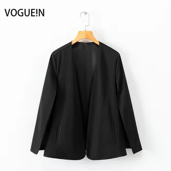 

VOGUEIN New Womens Elegant Fashion Black Cape Style Suit Coat Blazer Outerwear Wholesale