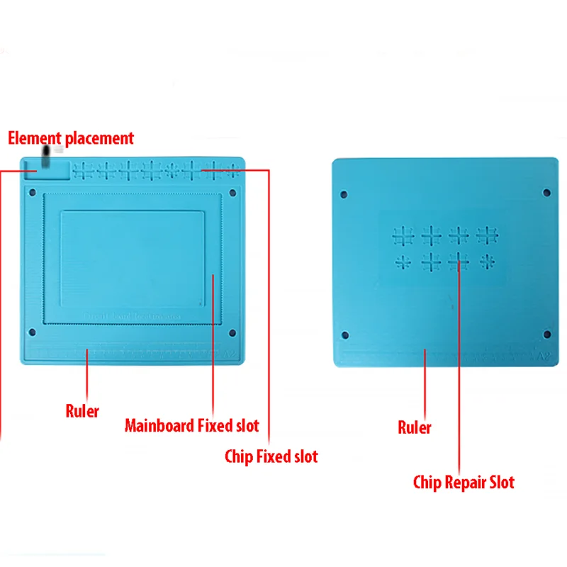 S-180 55x35 см Магнитная термостойкая паяльная станция Настольный коврик силиконовый тепловой пистолет BGA Pad ремонтные инструменты для мобильного телефона S-180A2