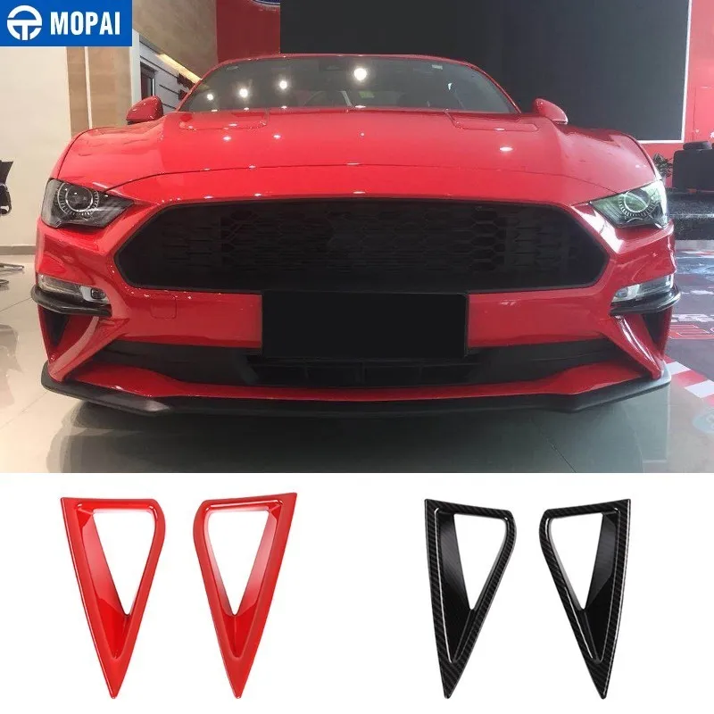 Автомобильные наклейки MOPAI для Ford Mustang+ Автомобильный передний дневной ходовой светильник, декоративный чехол для Ford Mustang, автомобильные аксессуары