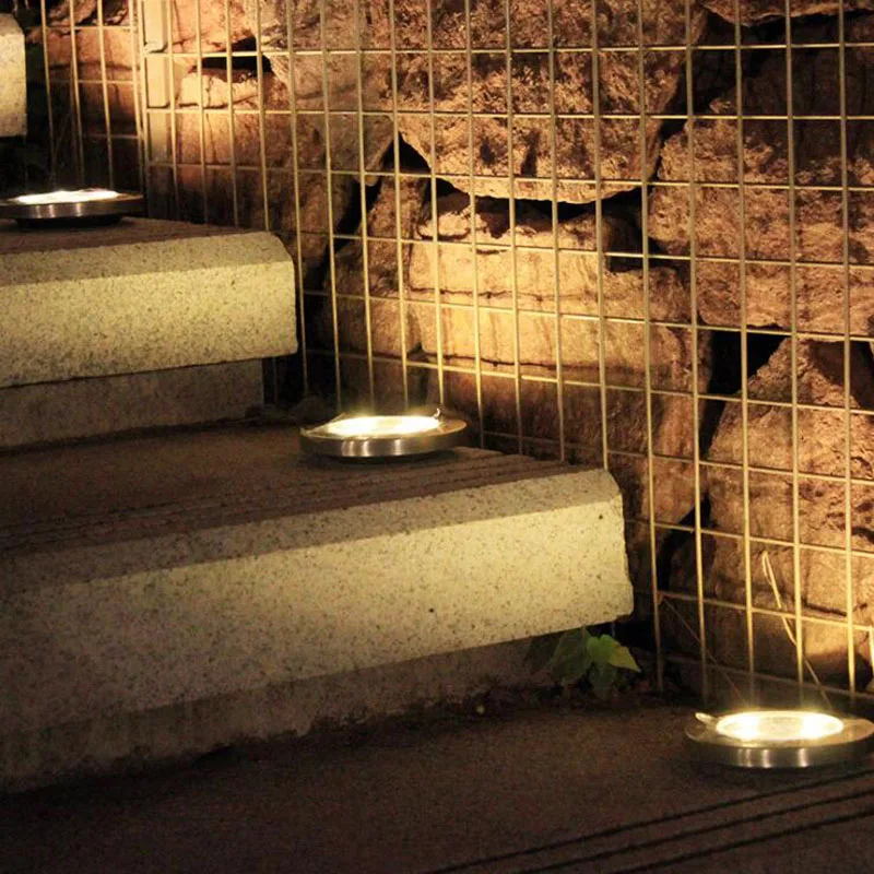 8 LED Solar Supply Light Power Buried Light Under Ground Lamp Outdoor Garden Pathway Decoration LED Lawn Porch Lamps