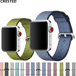 Ремешок Nato для apple watch Band apple watch 4 3 42 мм 44 мм correa iwatch band 38 мм 40 мм pulseira тканый нейлоновый Браслет спортивный ремень