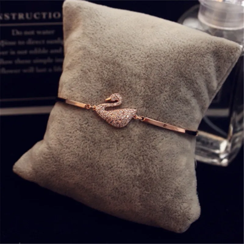 CX-Shirling Quality Women Luxurious Swan Bracelet&Bangle Charm Brand Design Color Keeping Fancy cc Bracelet Bangles Female