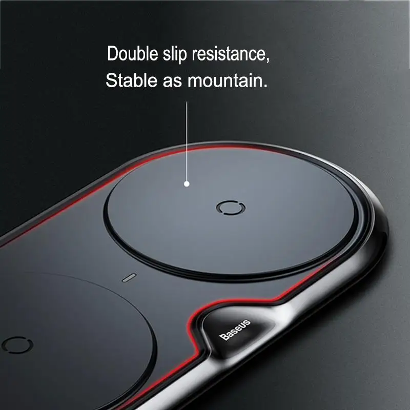 Дешево Baseus 10 Вт Dual 2 в 1 QI Беспроводное зарядное устройство для iPhone Xs Max X samsung S10 S9 S8 Xiaomi Mi 9 Быстрая Беспроводная зарядка зарядное устройство
