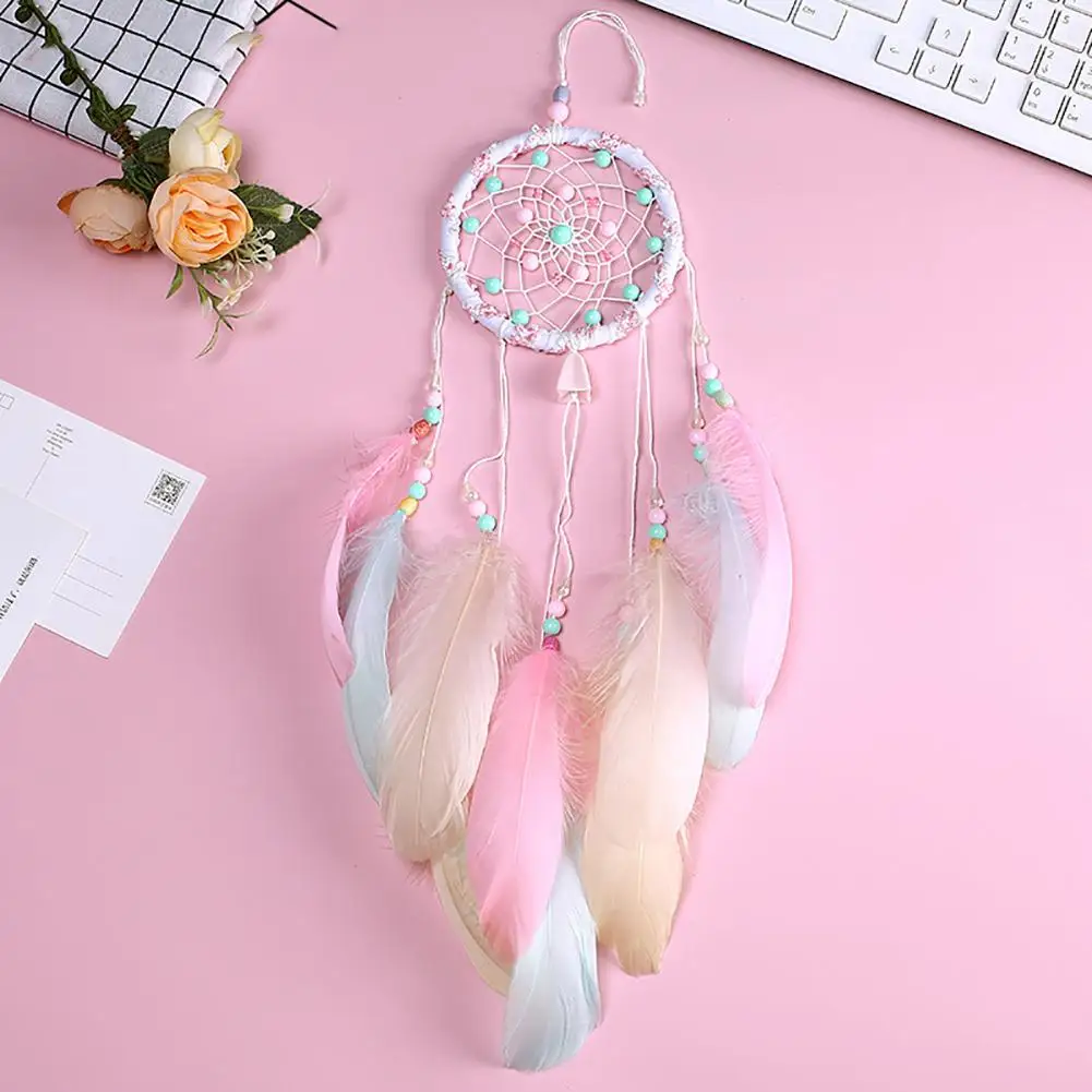 

Flying Wind Chimes Dream Catcher Handmade Gifts Dreamcatcher Feather Pendant Creative Hollow Wind Chimes Wall Hanging Decoration