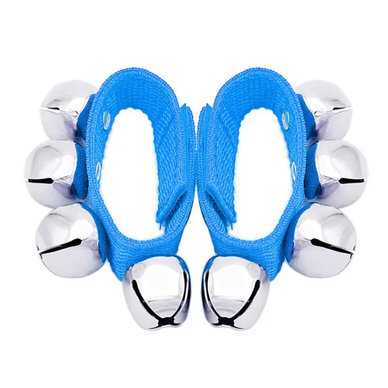 

Bracelet Hand Bell Toddler Kids Metal Colored Ribbon Adjustable Dance Wrist Foot Tambourine Orff Instruments Accessories